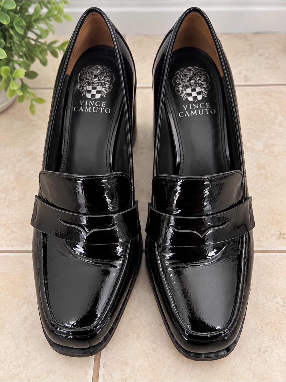 Vince Camuto Women’s Black Patent Leather Loafers
